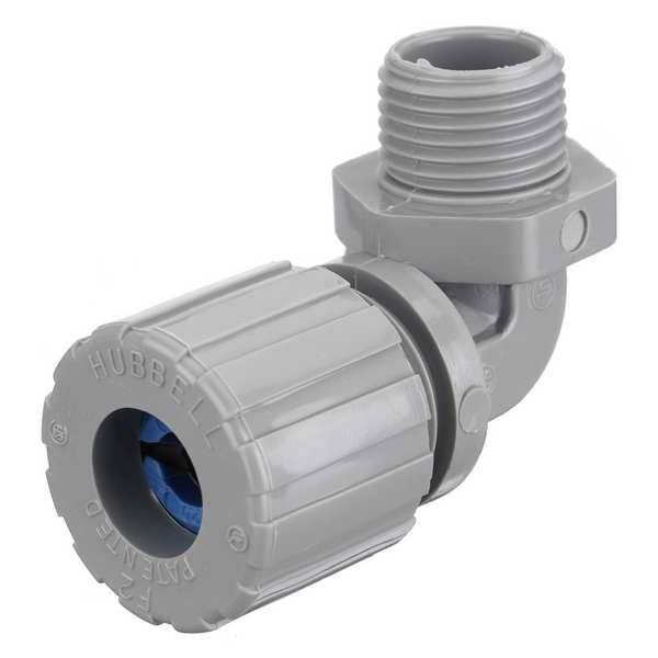 Hubbell Wiring Device-Kellems Liquid Tight Connector,3/4in,90 deg,Blue NHC1035CR