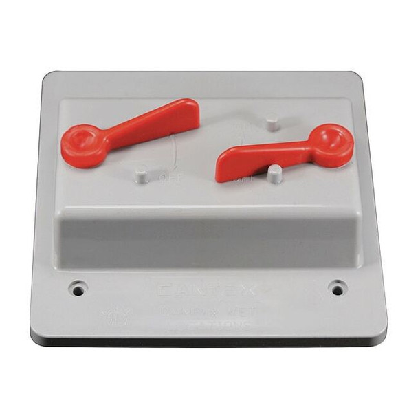 Weatherproof Cover, Switch Box Type, 2 Gang, Toggle Switch Cover Type
