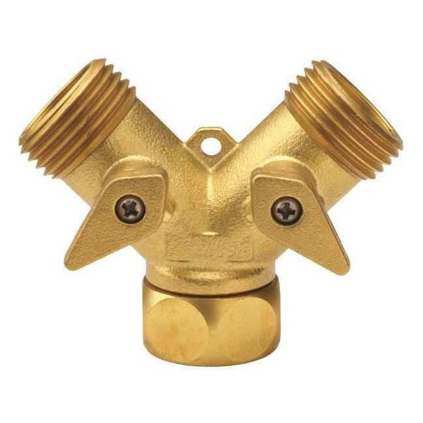 Dixon Garden Hose Wye, 3/4 in, Brass 500GHY