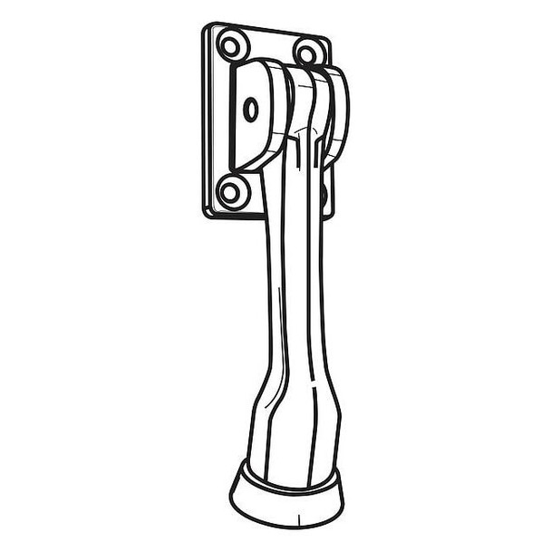 Manufacturer Varies Door Stop,Door Mount,Brass Plated 19-849BP