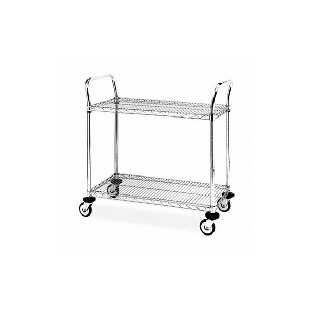 Metro Wire Cart,18 In. W,36 In. L,Chrome 4W648