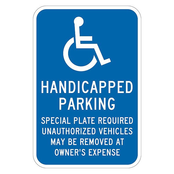 Lyle ADA Handicapped Parking Sign,18" x 12, T1-2079-HI_12x18 T1-2079-HI_12x18