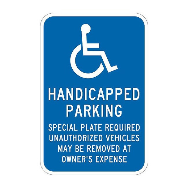 Lyle ADA Handicapped Parking Sign,18" x 12, T1-2079-HI_12x18 T1-2079-HI_12x18