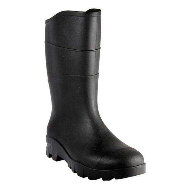 Unisex General Rubber Boot, Plain Toe, 13" Height, Black, 7, PR