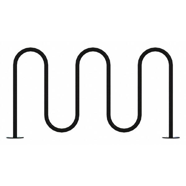 Madrax Bike Rack,Black,36" H,64" L,Steel QS-WP36-7-SF-B