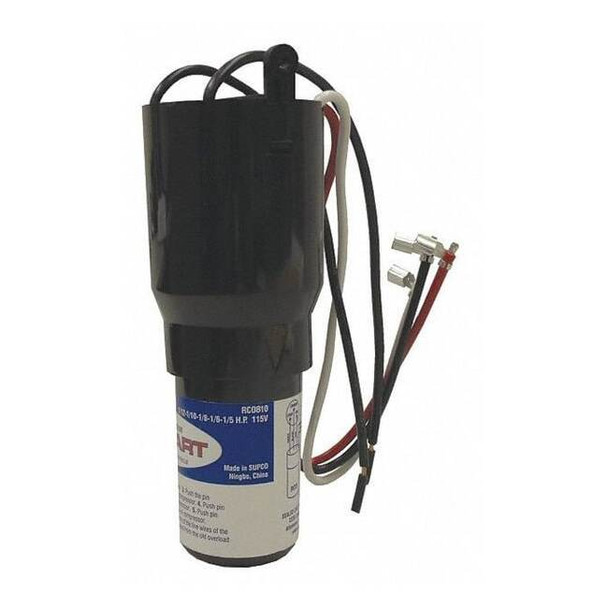 Supco Hard Start Kit, 115, Single, 1/12 to 1/5 RCO810
