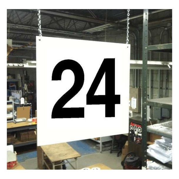 Stranco Hanging Aisle Sign,Legend 24 HPS-FS1212-24