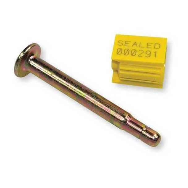 ISO 17712: 2013 High Security Bolt Seal,4-3/8" x 5/16",ABS,Yellow,PK100