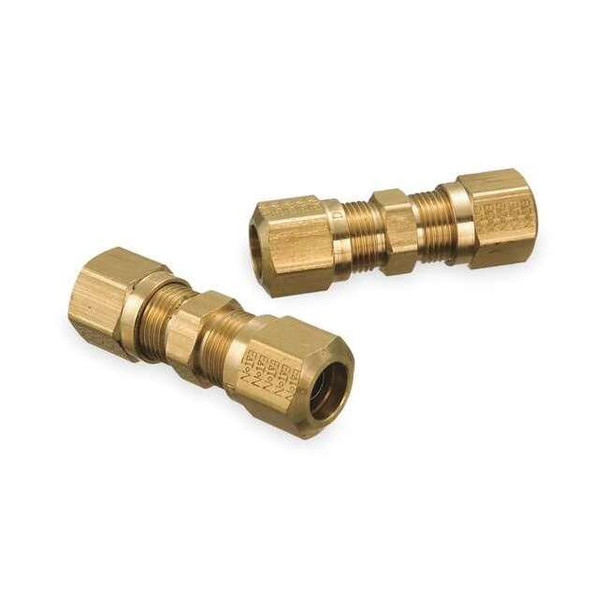 Weatherhead Strt, Brass, Comp. 1/4 in, Comp. 3/8 in 1462X4