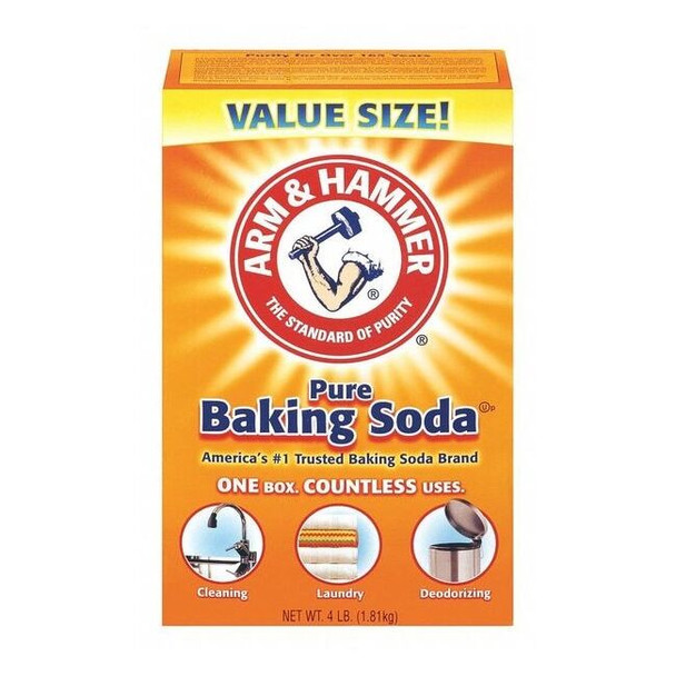 Arm & Hammer Baking Soda,4 lb.,Odorless,Box,PK6 33200-01170