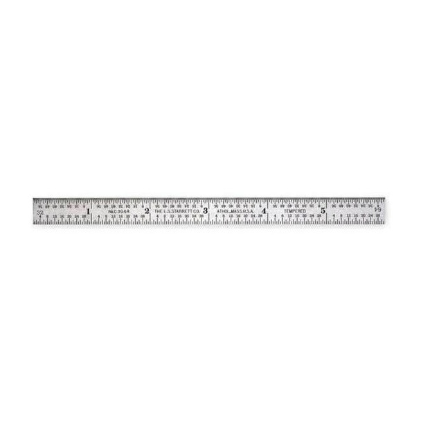 Starrett Steel Rule,Spring Tempered,12 In,4R Grad C604R-12