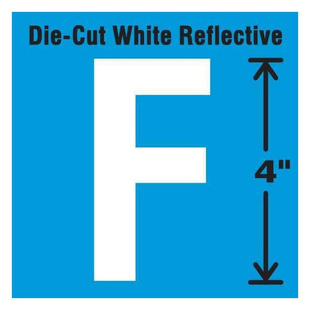 Stranco LetterLabel,Vinyl,4inH,2-1/2inW,PK5 DWR-4-F-5