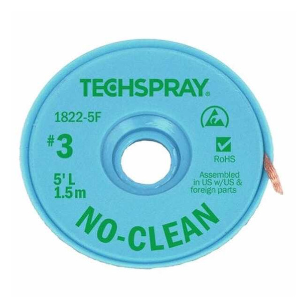 Techspray No-Clean Green No 3 Braid - AS 1822-5F