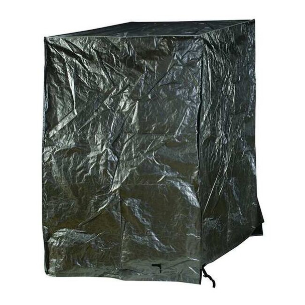 Pallet Cover Tarp, 36 in W x 48 in D x 48 in L, 10.5 mil Thickness, Black/Silver
