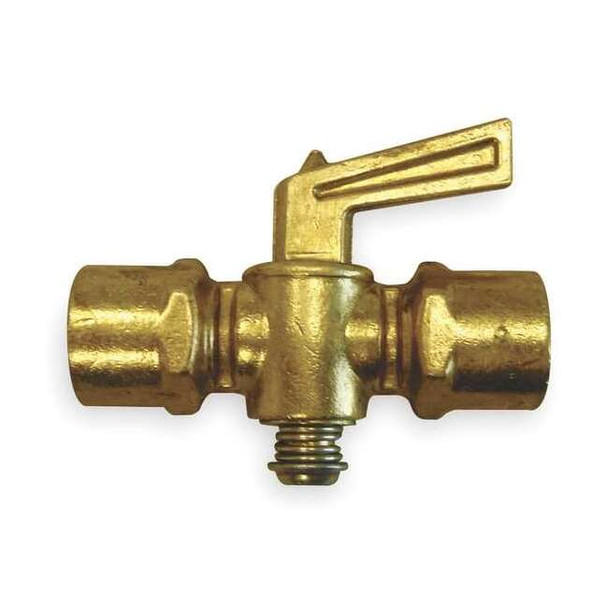 Weatherhead Ground Plug Valve,1/4 In,30 PSI,Brass 6809