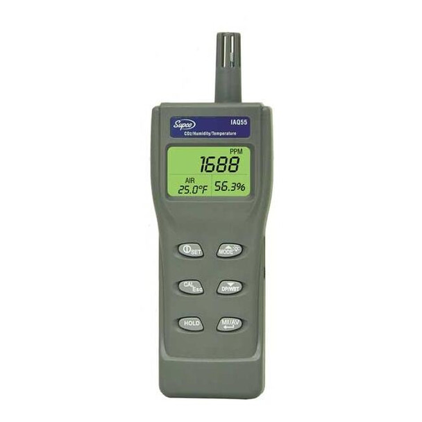 Supco Indoor Air Meter, 14 F to 140 F, LCD IAQ55