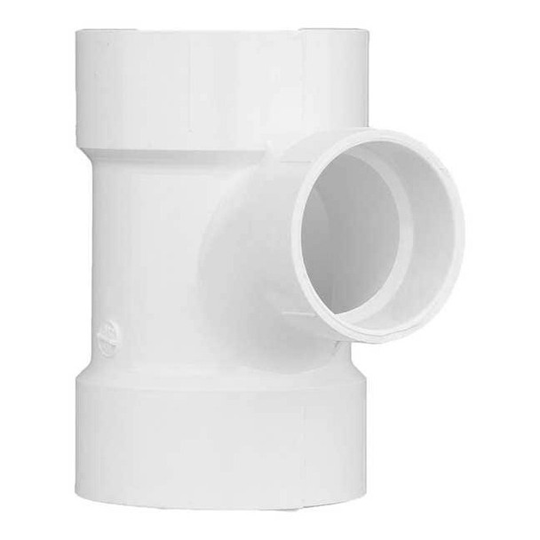 Manufacturer Varies PVC Sanitary Tee, Hub, 3 in x 3 in x 2 in Pipe Size 1WJP8