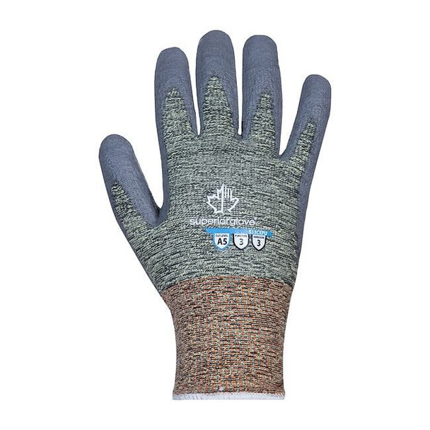 Cut-Resistant Gloves, Cut Level A5 ,Dipped ,Polyurethane ,Smooth ,M 1 PR