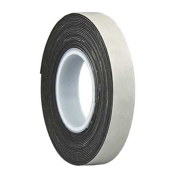 Double-Sided Foam Tape, 1 in W, 5 yd L, 1/16 in, Polyethylene Foam, Double-Sided
