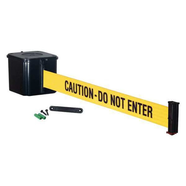 Retracta-Belt Wall Barrier, 25ft -CAUTION DO NOT ENTER WM412SB25-CAU-RE