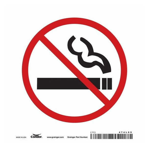 Condor No Header, No Legend, 6 in W x 6 in H, Square, Vinyl 474L69