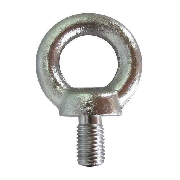 Eye Bolt With Shoulder, M20-2.50, 30 mm Shank, 40 mm ID, Steel, Zinc Plated