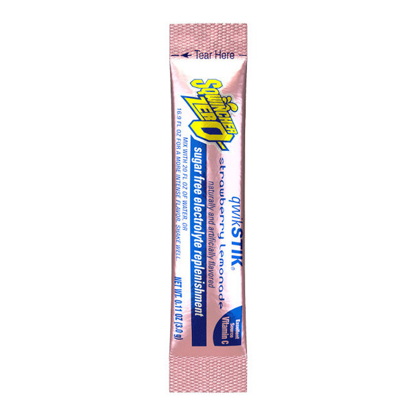 Sqwincher® Qwik Stik® Zero Single Serve, 0.11 oz Packs, 20 oz Yield
