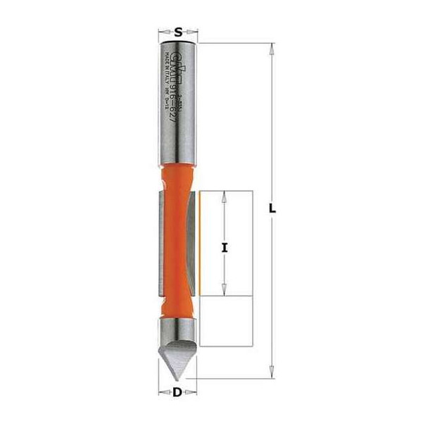 Cmt Flush Trim Profile Router Bit,3/8" 816.095.11