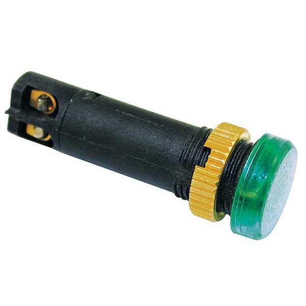 Dayton Raised Indicator Light,12mm,12V,Green 22NY86