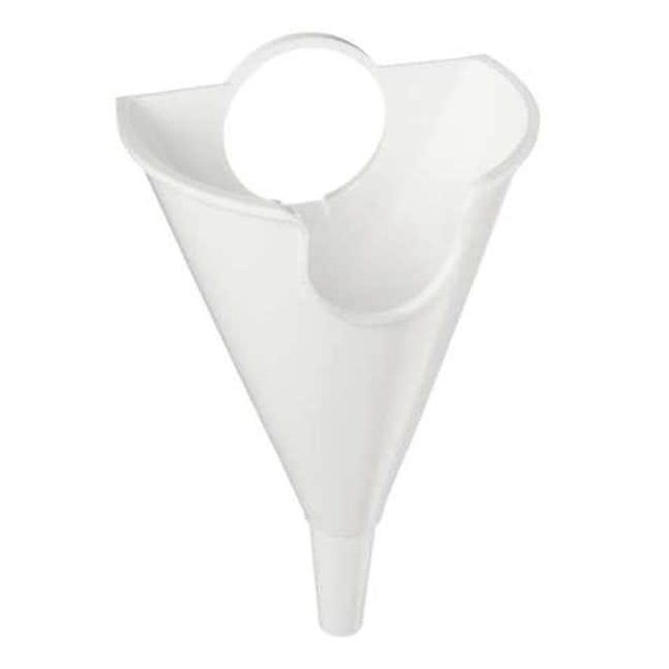 Justrite SafetyCanFunnel,White,Polyethylene,6inL 11201