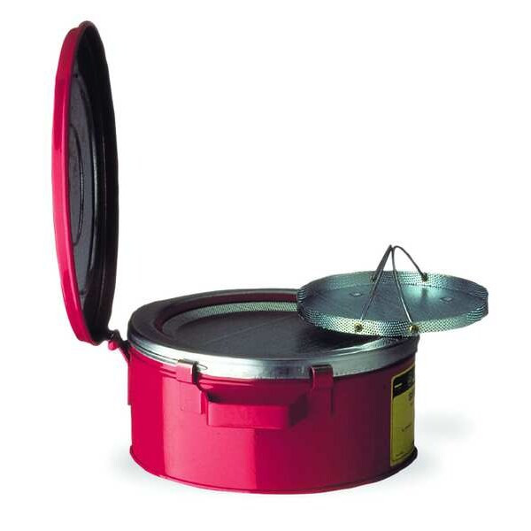 Bench Can 0.5 gal Steel Can, Steel Plunger, 7 1/2 in Dasher Plate Dia., Red