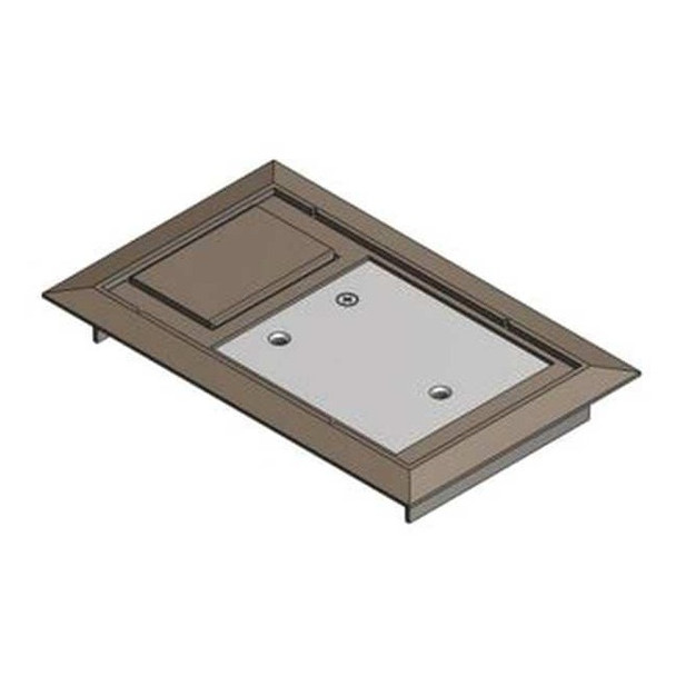Steel City Box Cover, Floor Box Type, 1 Gang, Polycarbonate 664-CST-SW-BRN