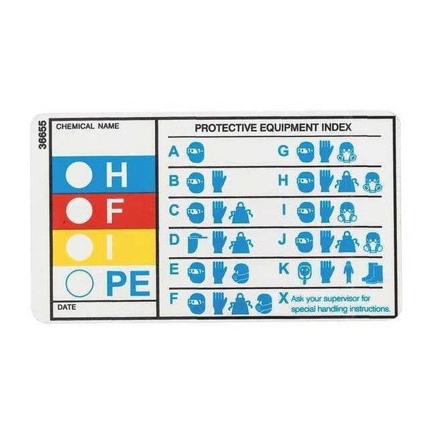 Electromark Label, HMIG, Polyester, 3 1/2 in W, 2 in H Y604387