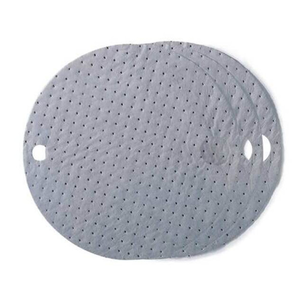 Brady Sorbent Pad, 6 gal, 22 in Dia., Universal, Gray, 25 PK DTA25