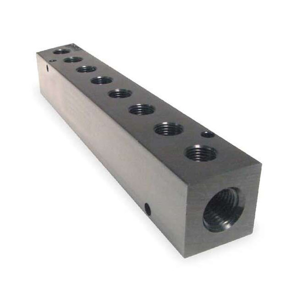 Pneumadyne Pipe Manifold Fitting, Aluminum, 1/4 in M10-125-8