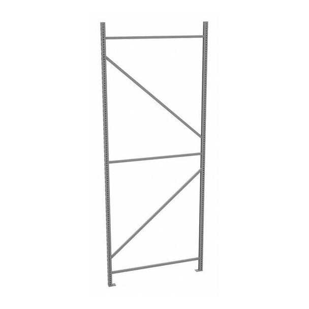 Tennsco Upright Frame, 48 in D, 1 3/4 in W, Gray BUF-48120