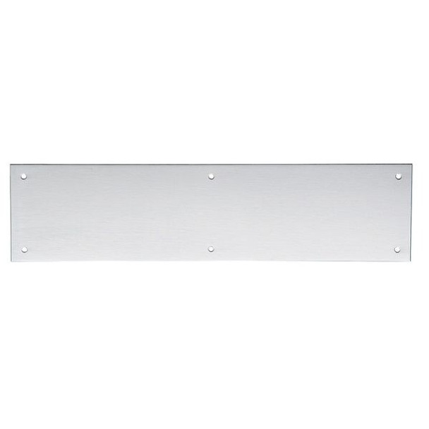 Door Push Plate, Stainless Steel, 15"L x 3.5"W, 0.050" Proj.