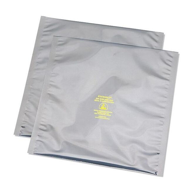 Desco Open Poly Bags, 8" x 6", 3 mil, Silver, None, 100 PK 13440