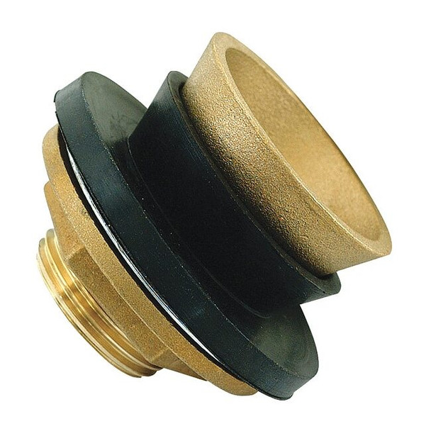 Ez-Flo Eastman Closet Spud, Metal, Rubber, Brass, EZ-FLO 40135