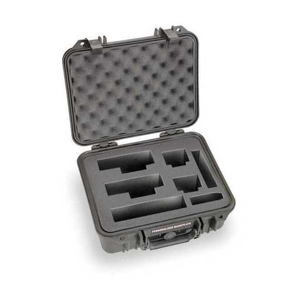 Pelican Black Protective Case, 20.6"L x 17.2"W x 8.4"D 1550