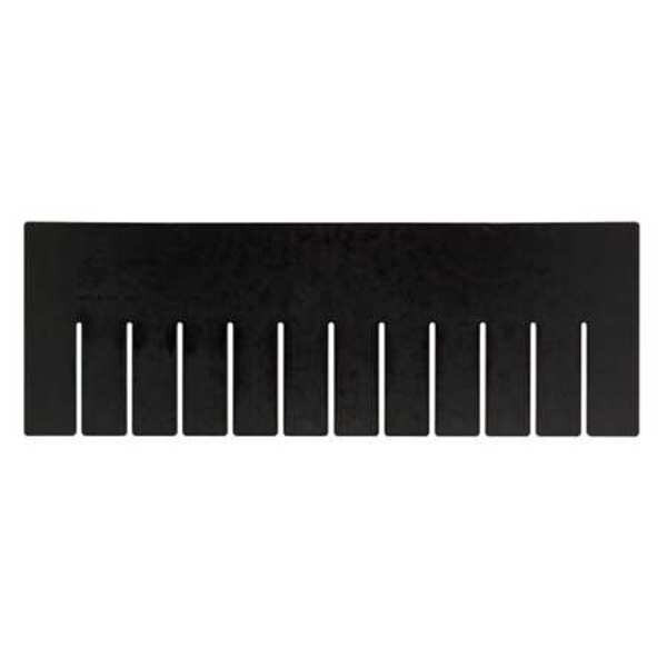 Plastic Divider, Black, 15 1/4 in L, 5 1/2 in H, 6 PK