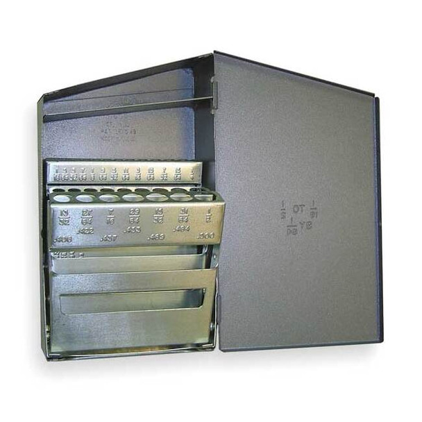 Drill Case For Jobber Chicago-Latrobe Holds 1/16-1/2x1/64, 29pc Holder