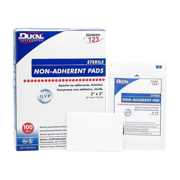 Manufacturer Varies Non-Adherent Pad, Sterile, Rayon, PK100 3JME4