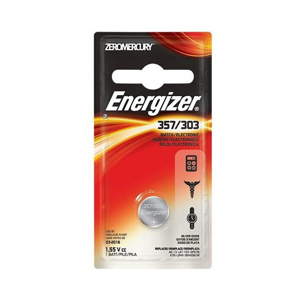 Energizer® 357 Battery, 1/Pkg