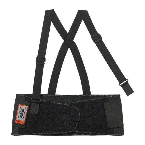 Ergodyne® ProFlex® 1650 Economy Elastic Back Support, Medium, Black, 1/Each