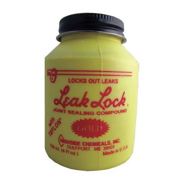 Highside Chemicals Joint Sealing Compound Jar, Leak Lock Gold, Gold HS11004
