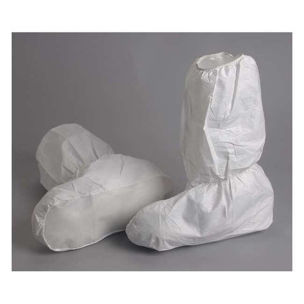 Disposable Boot Covers, Microbreathe, White, Slip Resistant Sole: Yes ,Universal
