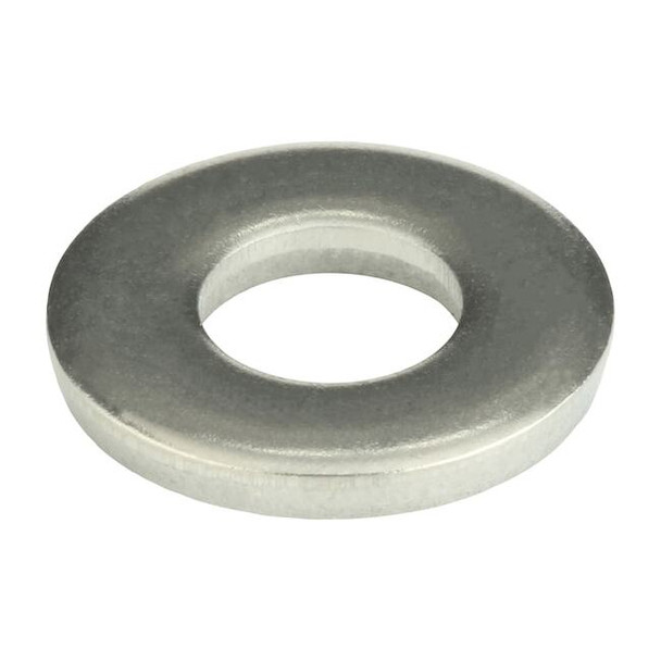 Flat Washer, For Screw Size 3/8" ,Stainless Steel Plain Finish, 50 PK