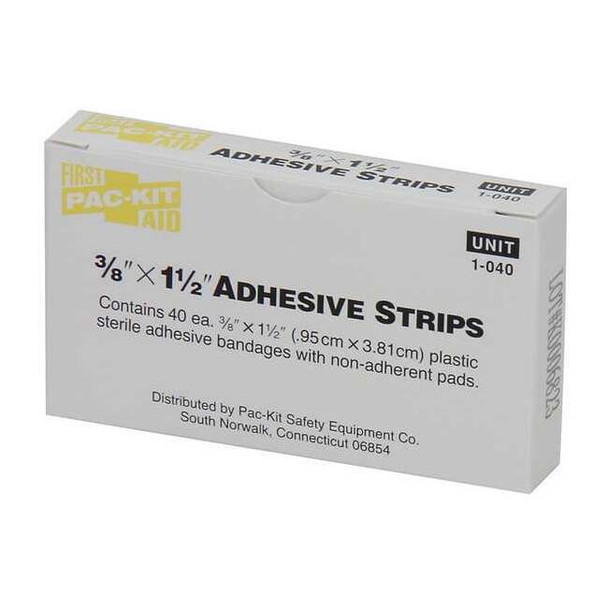 First Aid Only Bandage, Beige, Plastic, PK40 1-040