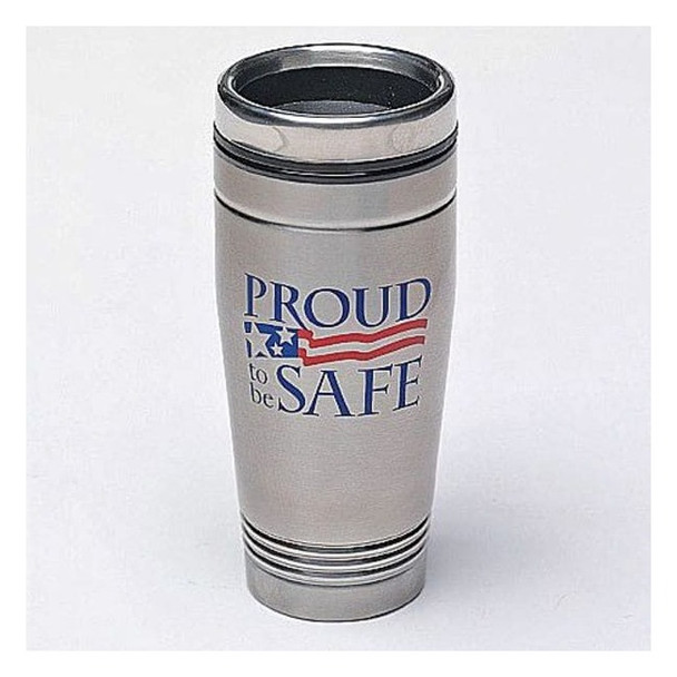 Quality Resource Group Travel Mug,Proud To Be Safe,18 oz. 3771